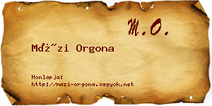 Mázi Orgona névjegykártya
